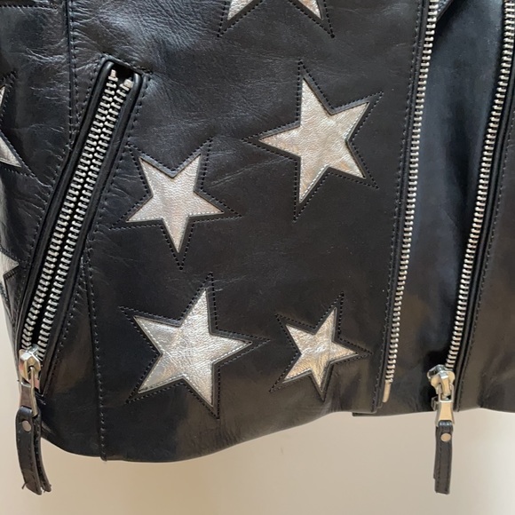 Star Sewn Leather Jacket - Picture 3 of 7